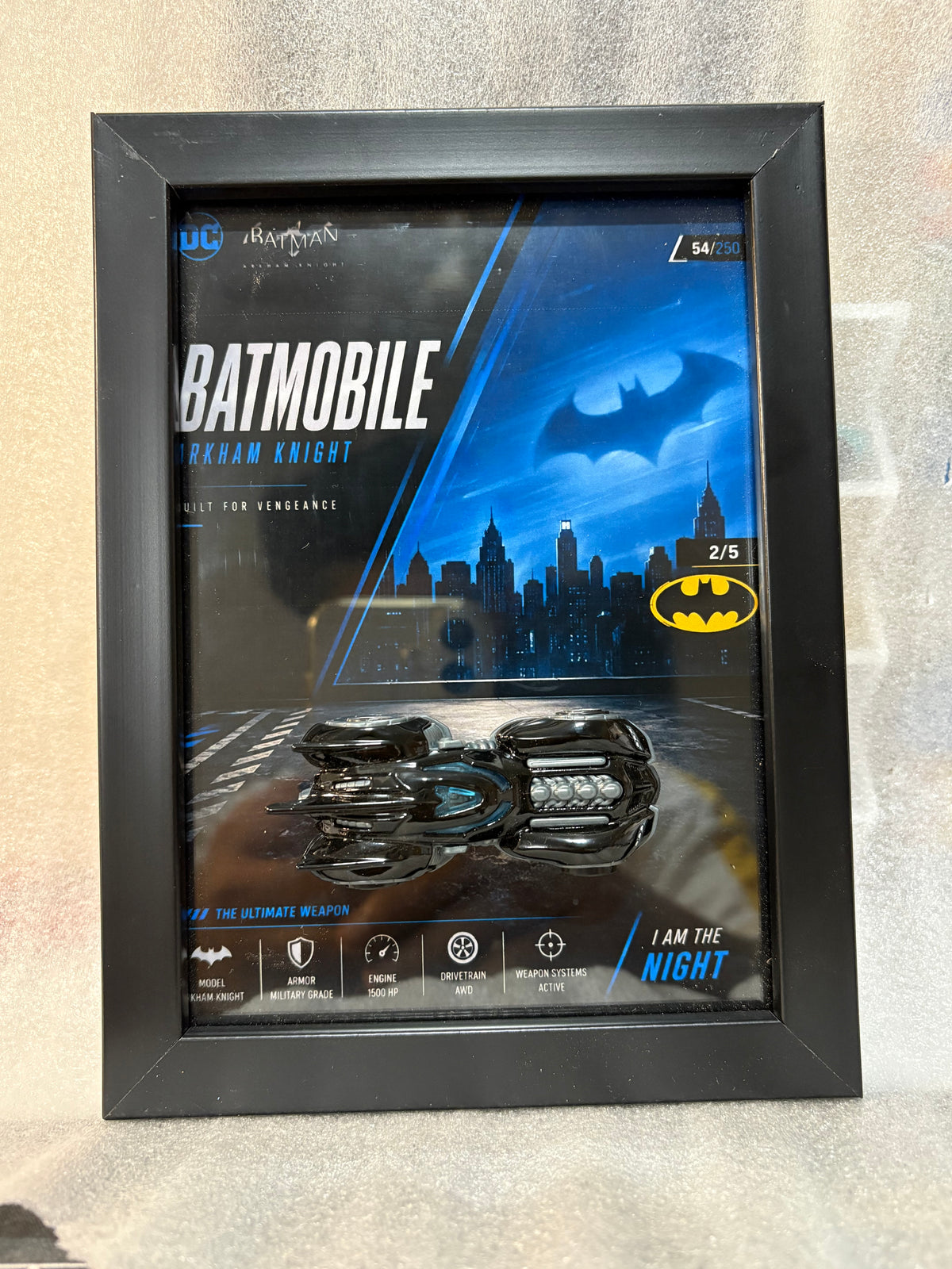 Hot Wheels Batmobile – Arkham Knight Custom Display Frame – 1:64 Collector Frame