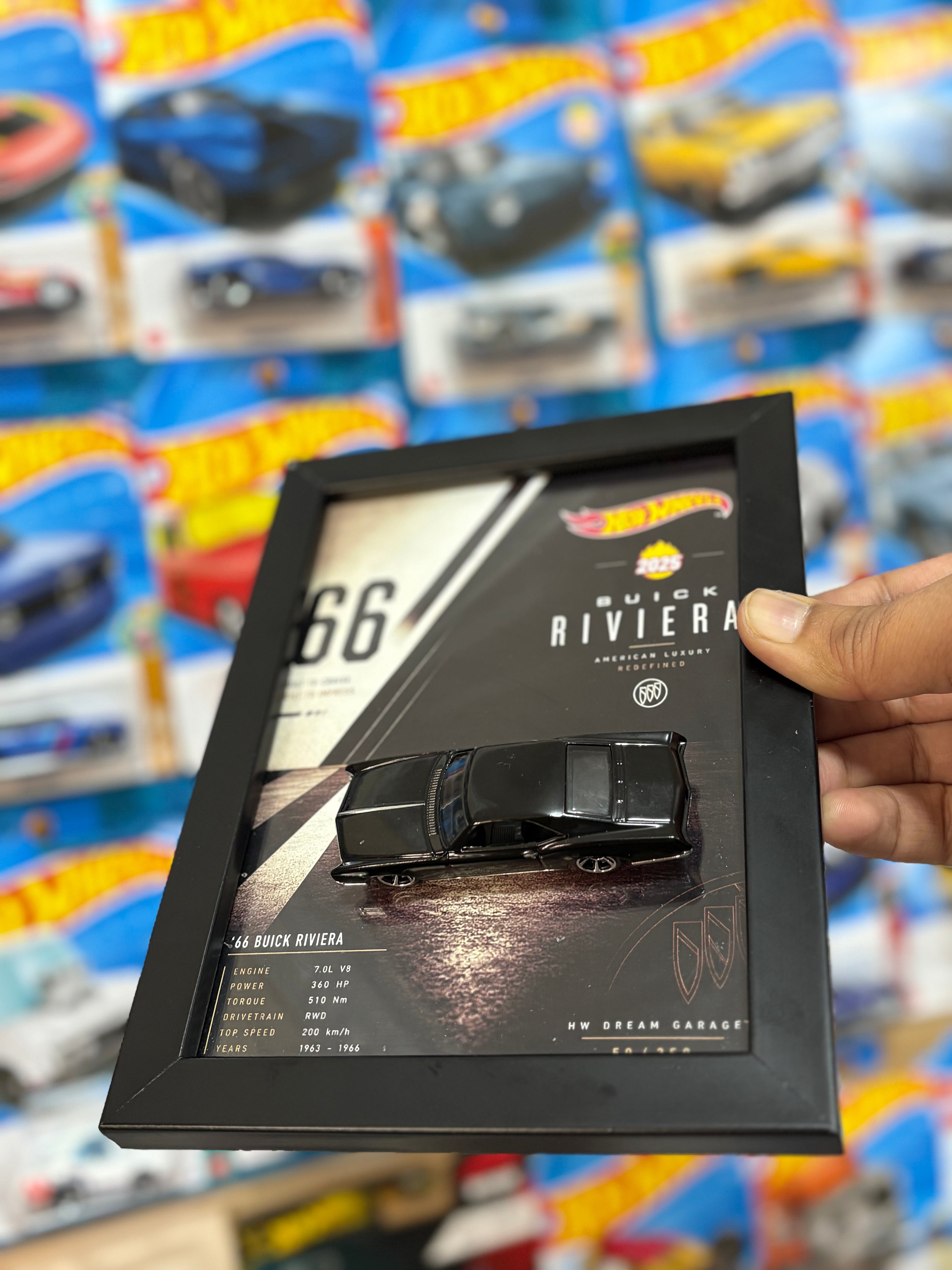 Hot Wheels '66 Buick Riviera Custom Display Frame – 1:64 Collector Frame