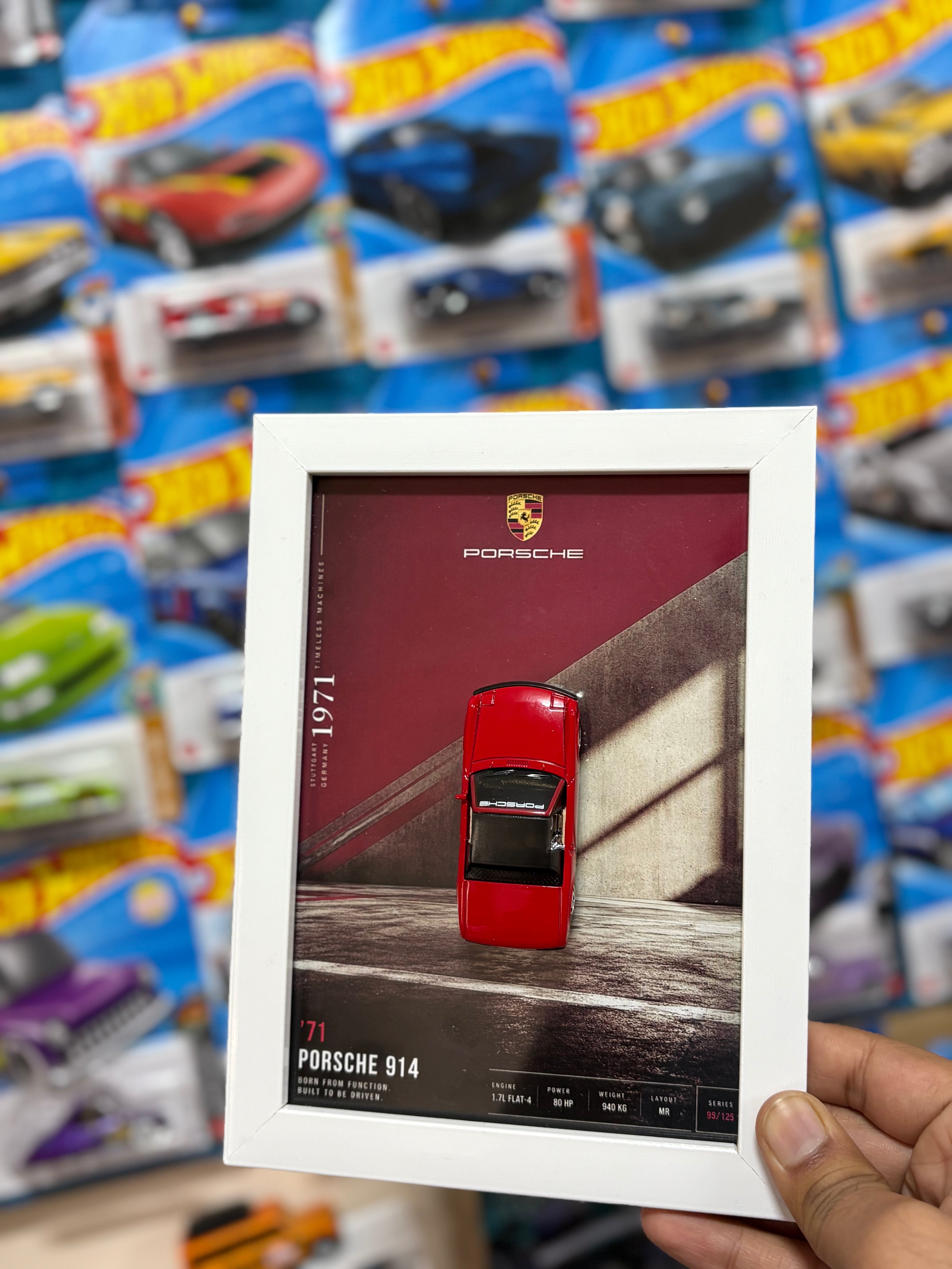 Hot Wheels Porsche 914 Custom Display Frame – 1:64 Collector Frame