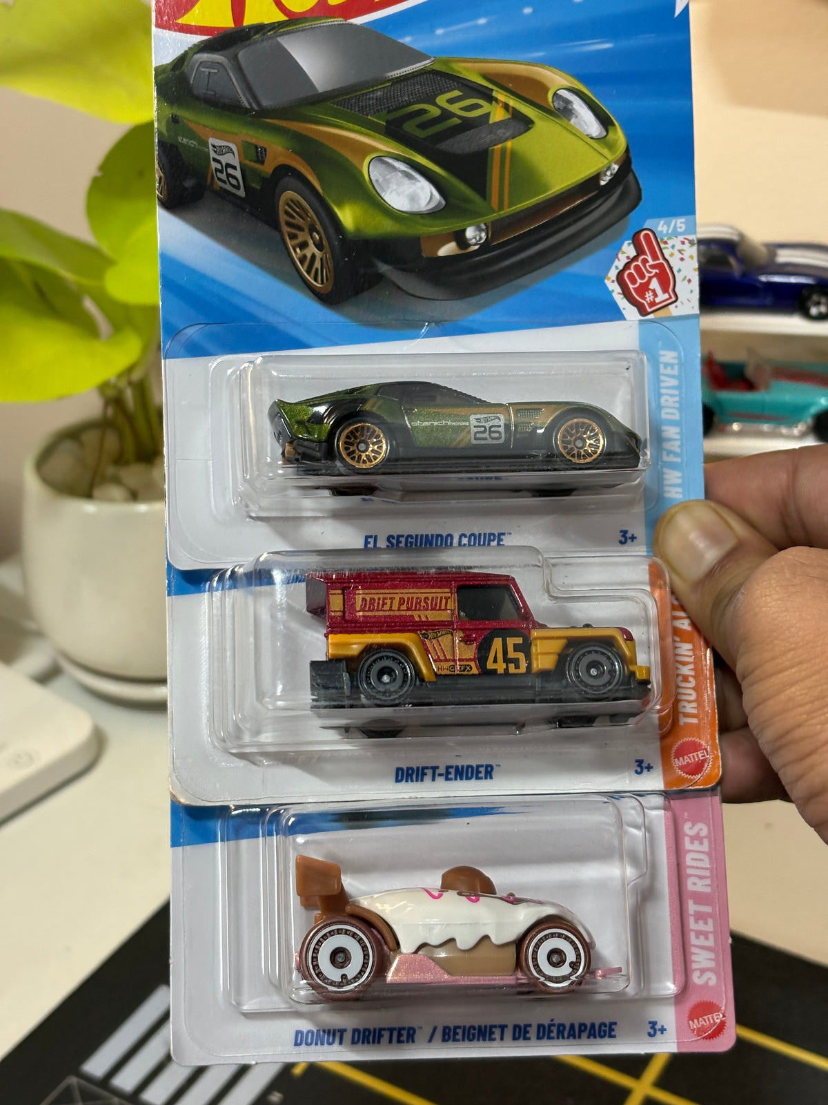 Hot Wheels 3-Car Bundle – El Segundo Coupe, Drift-Ender & Donut Drifter