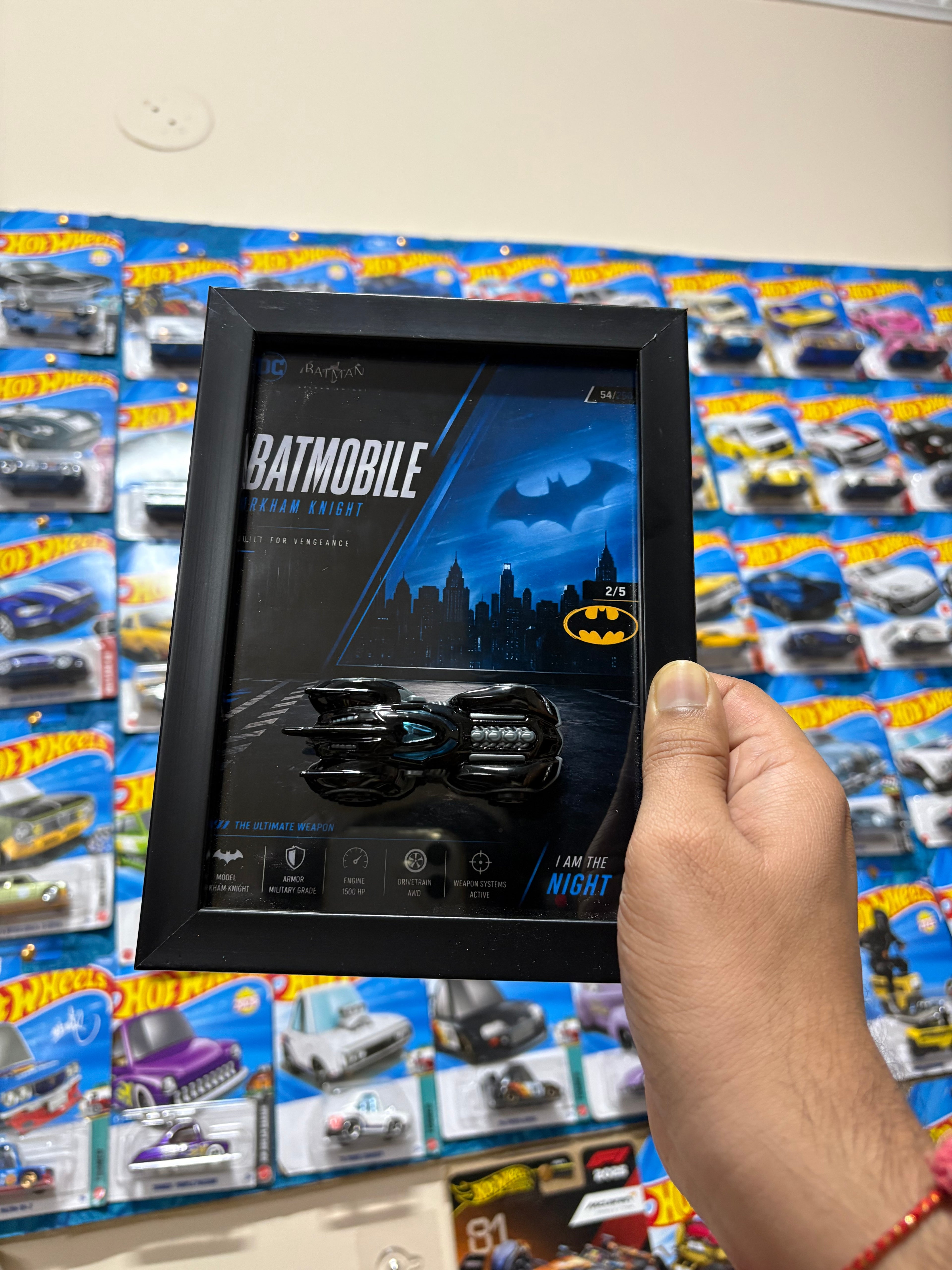 Hot Wheels Batmobile – Arkham Knight Custom Display Frame – 1:64 Collector Frame