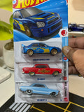 Hot Wheels 3-Car Bundle – Subaru Impreza WRX, '55 Chevy & '63 Chevy II