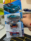 Hot Wheels 3-Car Bundle – '98 Honda Prelude, Click Shift & Spider-Mobile