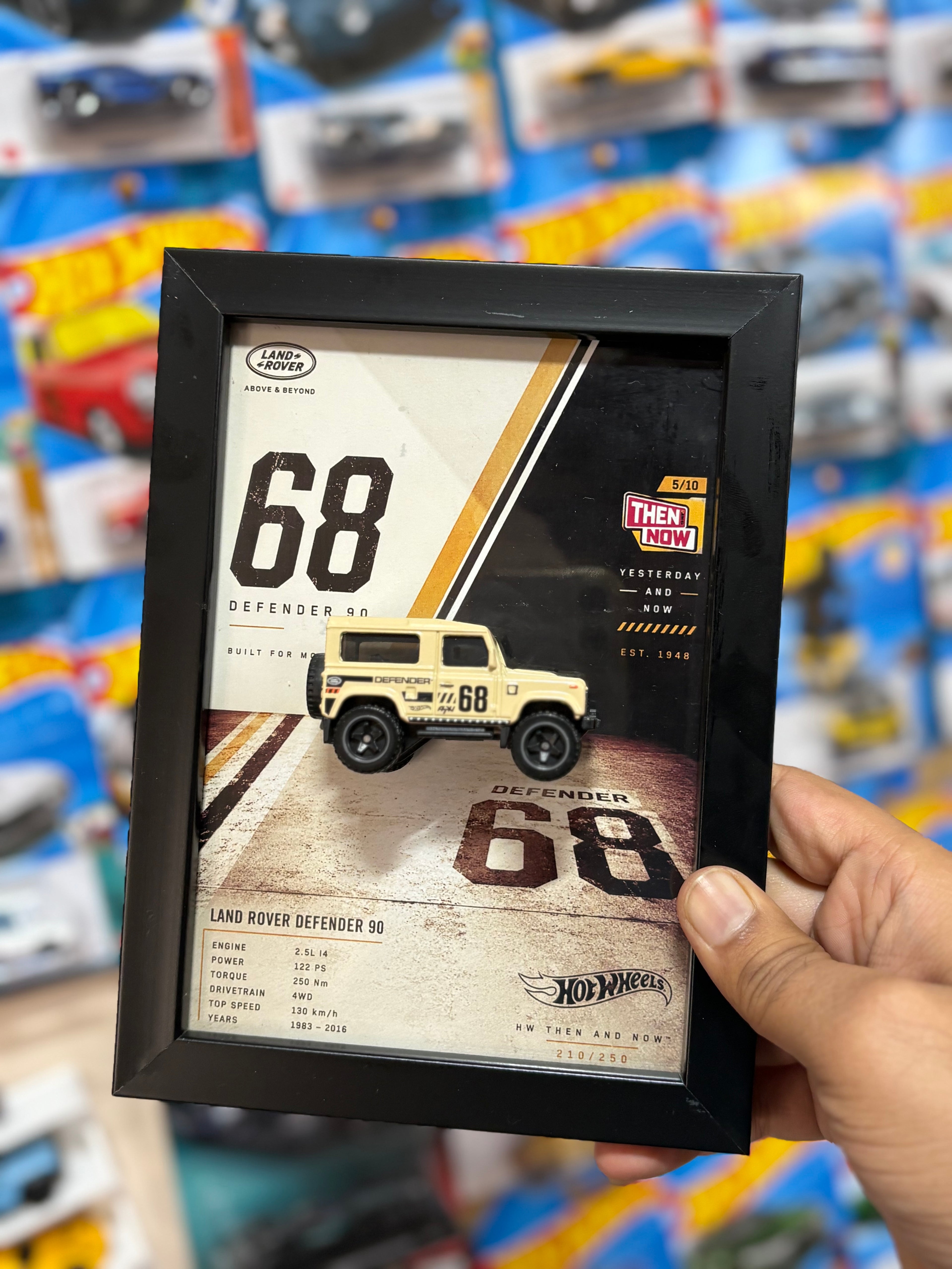 Hot Wheels Land Rover Defender 90 Custom Display Frame – 1:64 Collector Frame
