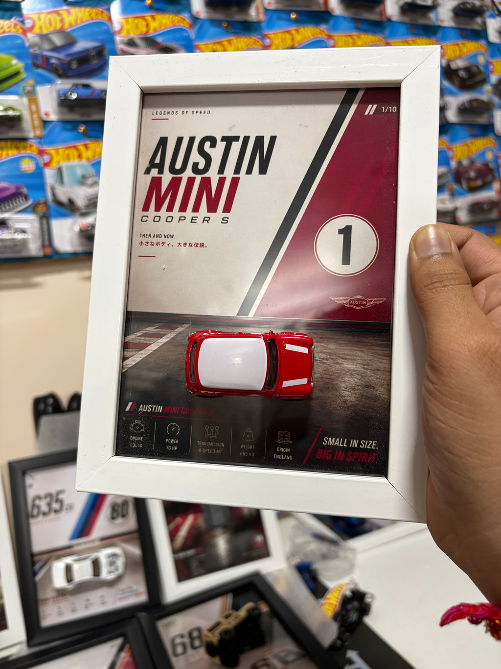 Hot Wheels Austin Mini Cooper S Custom Display Frame – 1:64 Collector Frame